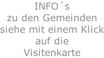 INFO´s  zu den Gemeinden siehe mit einem Klick auf die  Visitenkarte
